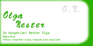 olga nester business card